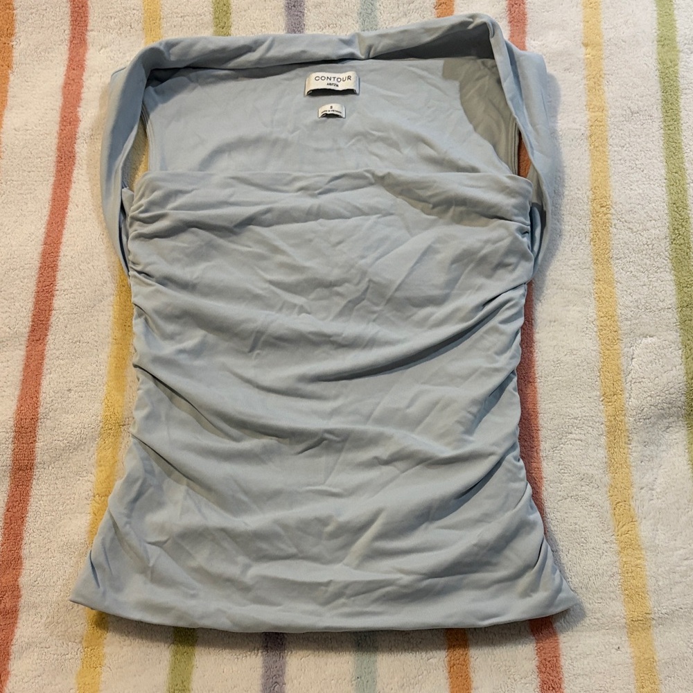 Aritzia Light Blue Ruched Women’s Tank Top